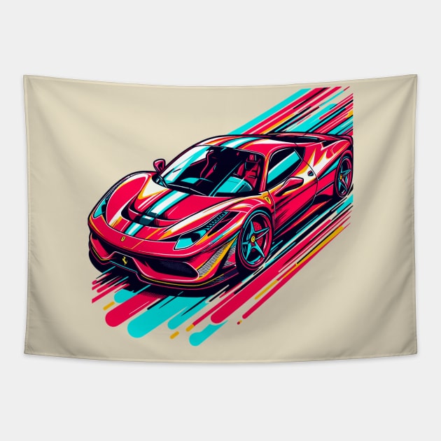 Ferrari 458 Tapestry by Vehicles-Art