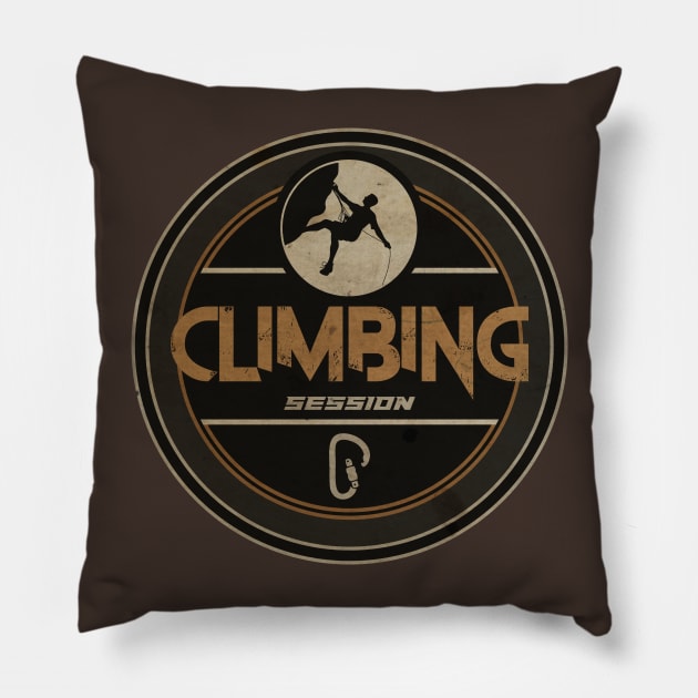 Climbing Session Pillow by CTShirts