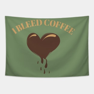 I bleed coffee heart design Tapestry