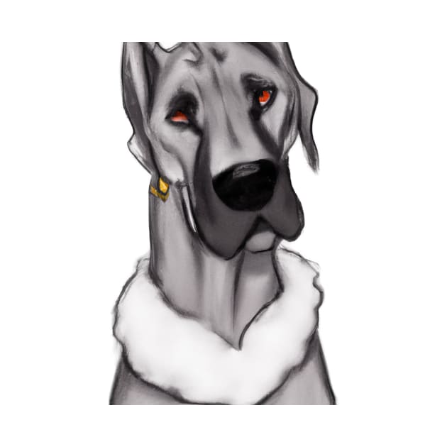 Cute Great Dane Drawing by Play Zoo