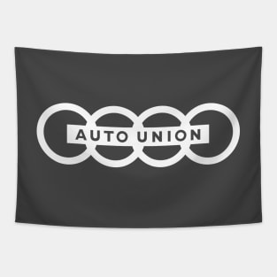 Auto Union pre war Grand Prix Team - white print Tapestry