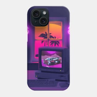 Sunset palms 90s Phone Case