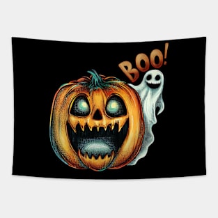 Gothic halloween ghost BOO Tapestry