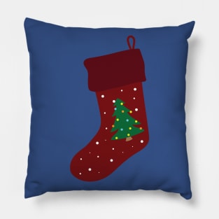 Christmas Stocking with tree Pillow