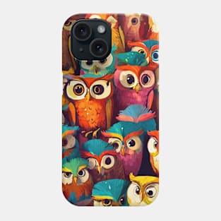 Owls Collage Colorful Cute Phone Case