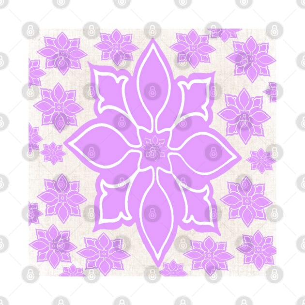 Purple and White Flower Medallion by Overthetopsm