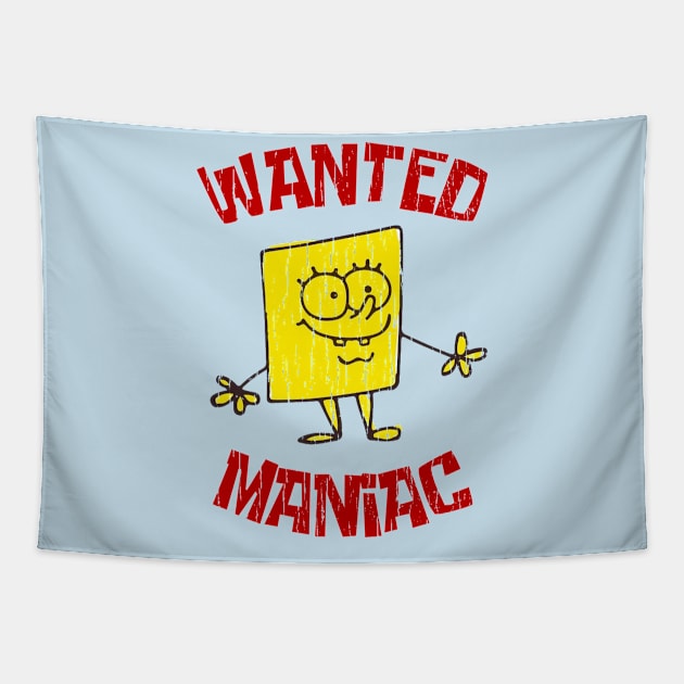 Wanted Maniac Disstresed Tapestry by We Only Do One Take