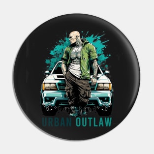 Graffiti Vector Art of Urban Outlaw Character Pin