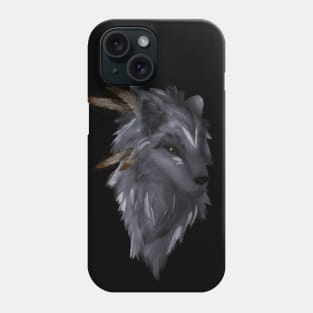 The Native Wolf (colored grey version) Phone Case