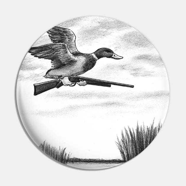 Duck Hunting Pin by blisscartoons