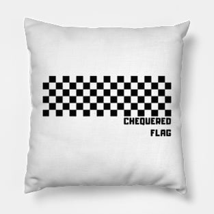 Chequered Flag Text Pillow