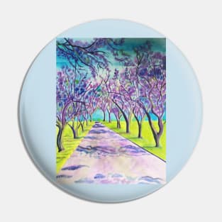 Purple trees Jacaranda avenue painting Pin