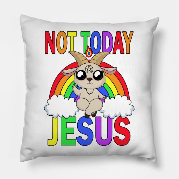 Not today Jesus Pillow by valentinahramov