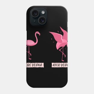 Funny Vodka Shirts Flamingo Liquor booze Gift Phone Case