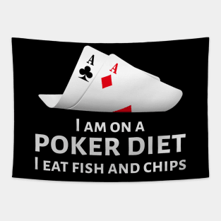 Funny No Limit Texas Holdem Poker Player Gift - Poker Diet Tapestry