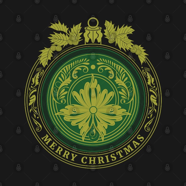 Merry Christmas green ornament by vjvgraphiks