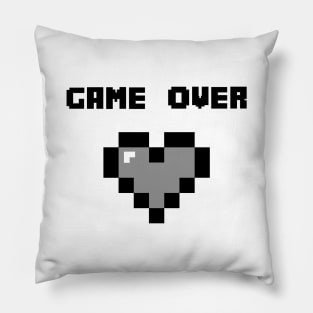 game over pixel heart Pillow