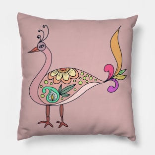 Madhubani Peacock pop art Pillow