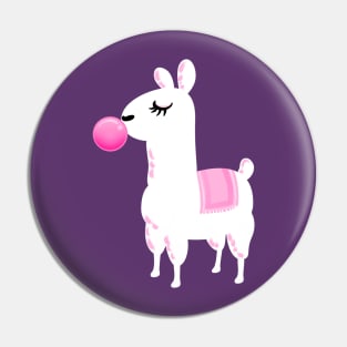 Llama Bubble Gum Pin