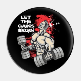 Let the gains begin - Crazy gains - Nothing beats the feeling of power that weightlifting, powerlifting and strength training it gives us! A beautiful vintage design representing body positivity! Pin