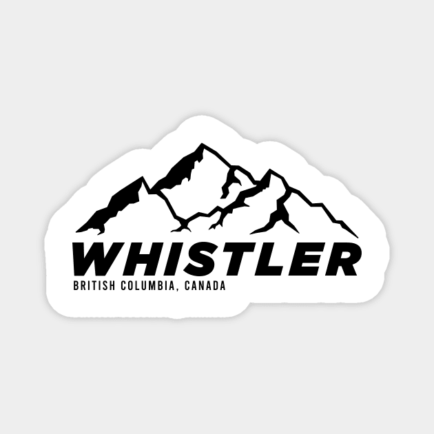 Whistler BC Canada SKI and MOUNTAIN BIKE PARADISE Magnet by ChrisWilson