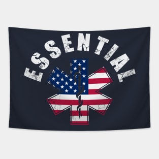 USA Essential Worker EMT Nurse First Responders Tapestry