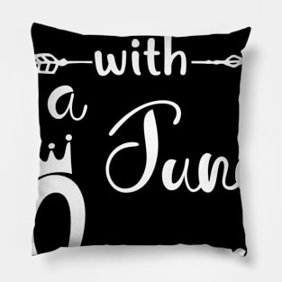 Don_t Mess With A June Queen T-shirt Birthday Gift Pillow