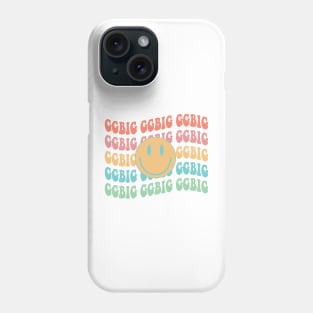 ggbig retro happy face, Little big reveal college sorority bid day Phone Case