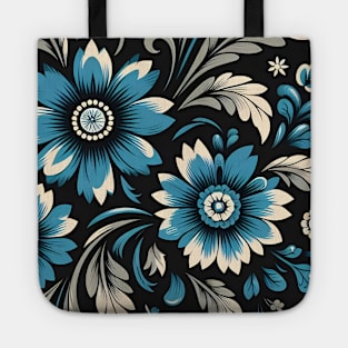 Blue Floral Illustration Tote