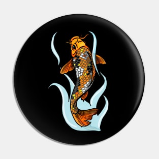 Traditional Koi in Water Pin