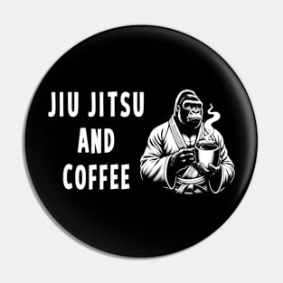 Brazilian Jiu Jitsu And Coffee Pin