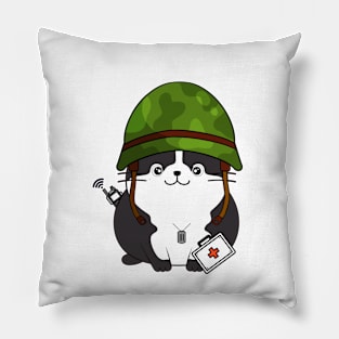 First aid military fat cat Pillow