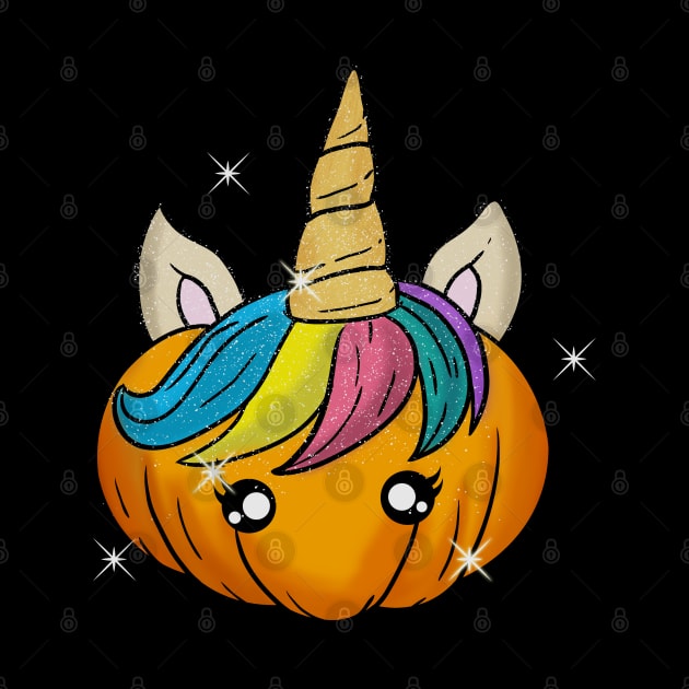 Halloween Unicorn Pumpkin Cute by E