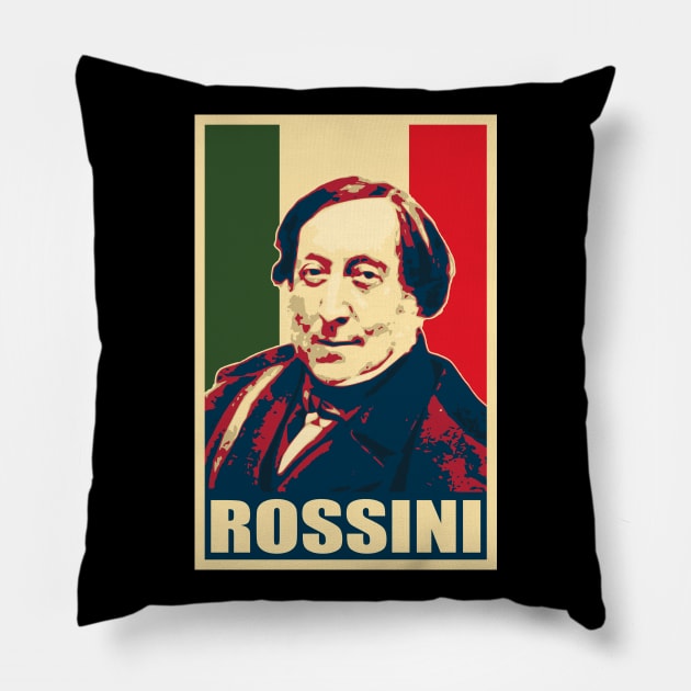 Gioachino Rossini Pillow by Nerd_art