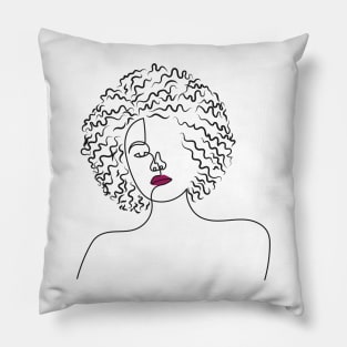 It's More Than Just Hair, It's an Attitude | One Line Drawing | One Line Art | Minimal | Minimalist Pillow