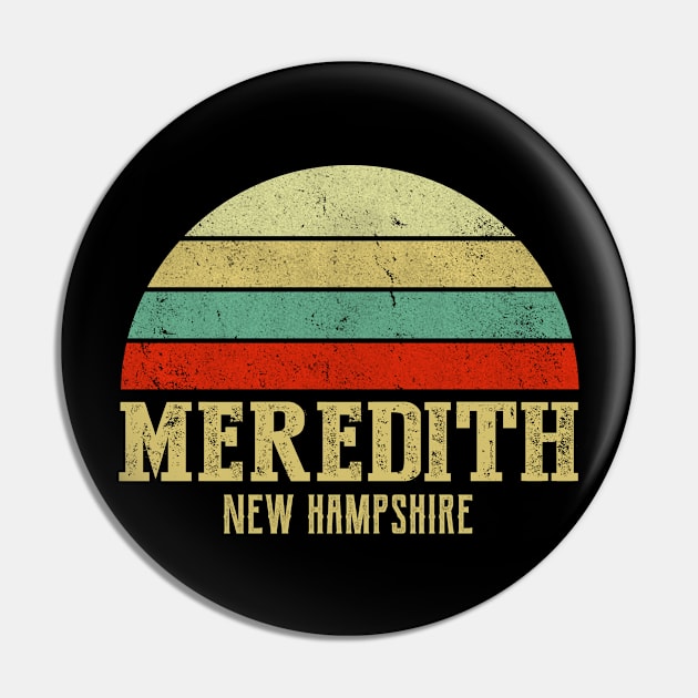 MEREDITH NEW HAMPSHIRE Vintage Retro Sunset Pin by LIPTIN