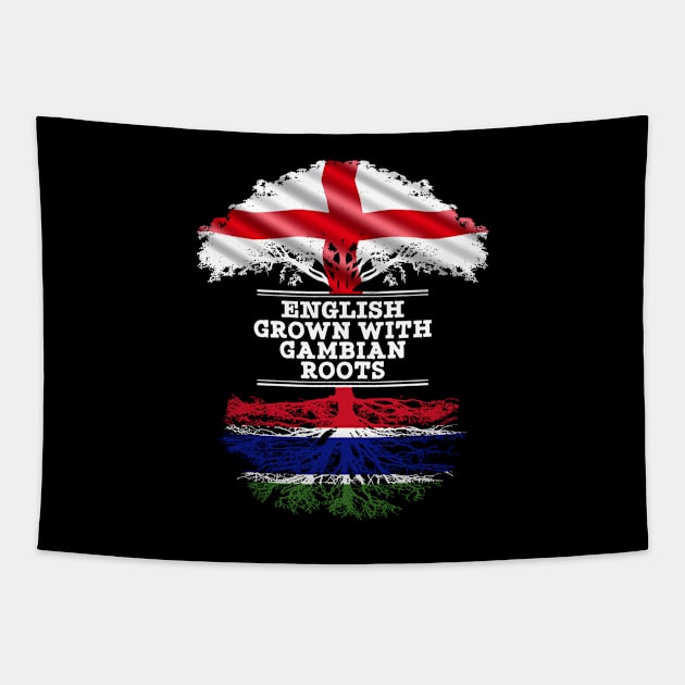 English Grown With Gambian Roots - Gift for Gambian With Roots From Gambia Tapestry by Country Flags