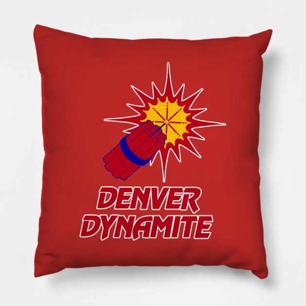 Defunct Denver Dynamite Arena Football 1987 Pillow by LocalZonly