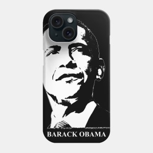 Barack Obama Portrait Pop Art Black Phone Case