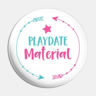Playdate Material, Arrow, Stars - Blue Pink Pin