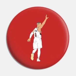 Damian Lillard Waves Goodbye Pin