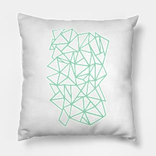 Abstraction Outline Thick Mint Pillow