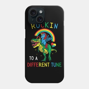 Rocking to a Different Tune Unicorn Dinosaur Phone Case