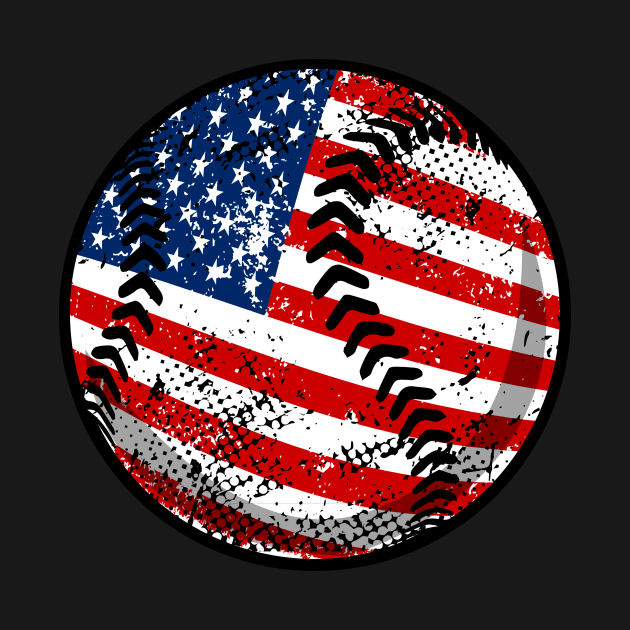 Baseball American Flag 4Th Of July by schaefersialice