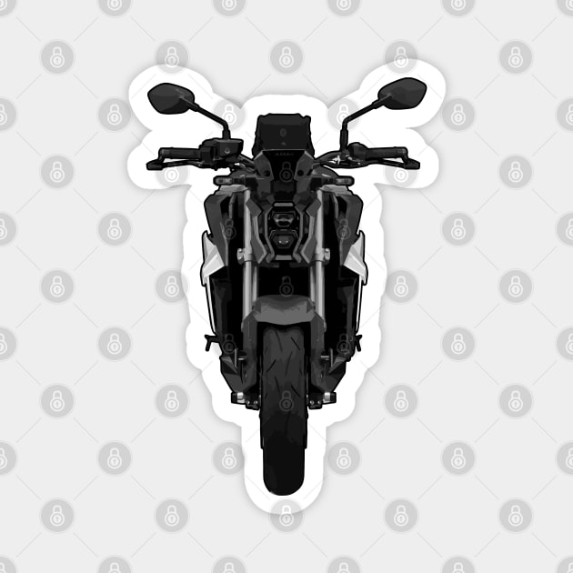 Grey GSX S1000 Front View Illustration Magnet by KAM Std