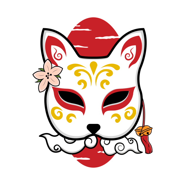 Japanese kitsune mask by Starkey Store