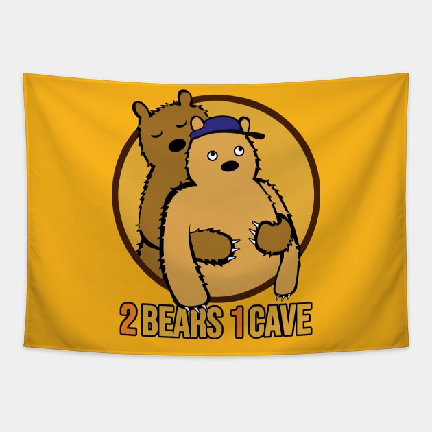 2 bears hugging Tapestry by Brash Ideas