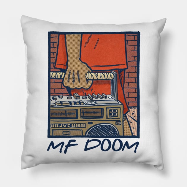 MF DOOM / Retro Fan Art Design Pillow by DankFutura