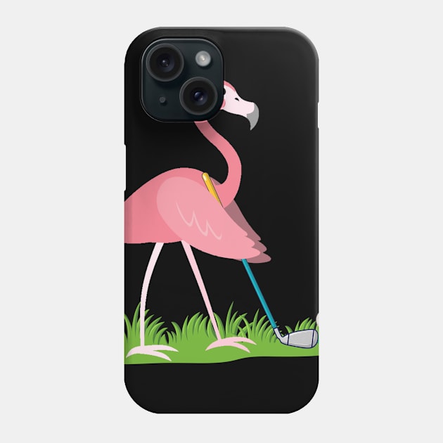 Flamingo Play Golf Pink Flamingo Lover Gift Phone Case by finchandrewf