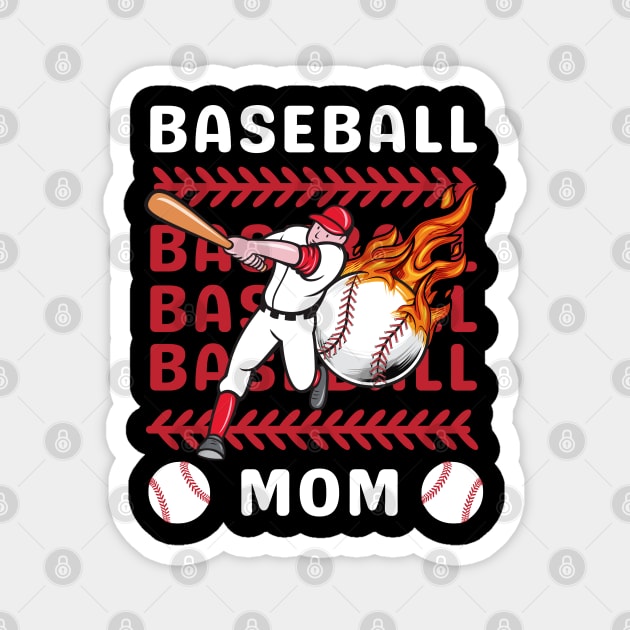 My Favorite Baseball Player Calls Me Mom Gift for Baseball Mother mommy mama Magnet by BoogieCreates